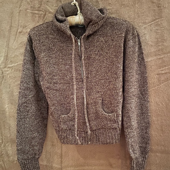 Bobbie Brooks Vintage Brown Heather Zip 